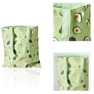 Only-bags.store Wendetragetasche mit Avocado-Print aus Canvas  