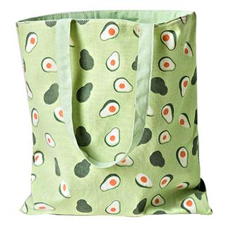 Only-bags.store Borsa a tracolla reversibile in tela con stampa avocado  