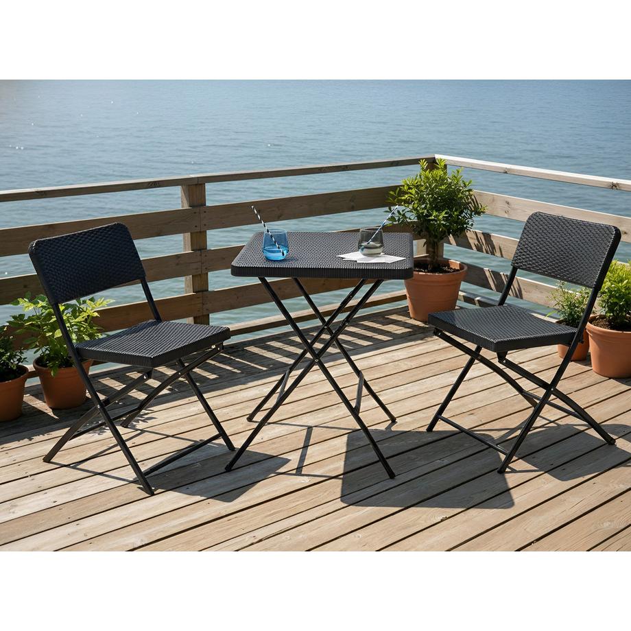 Beliani Set bistrot en Materiale sintetico Moderno TRAPPETO  