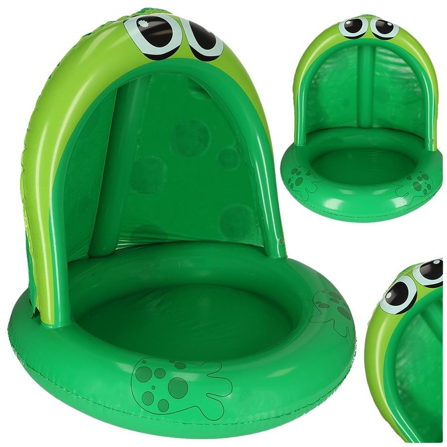 Pricenet  Piscina pontone gonfiabile con rana baldacchino 95 cm 