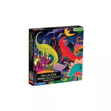 Glow in Dark Puzzle, Beleuchtete Dinosaurier