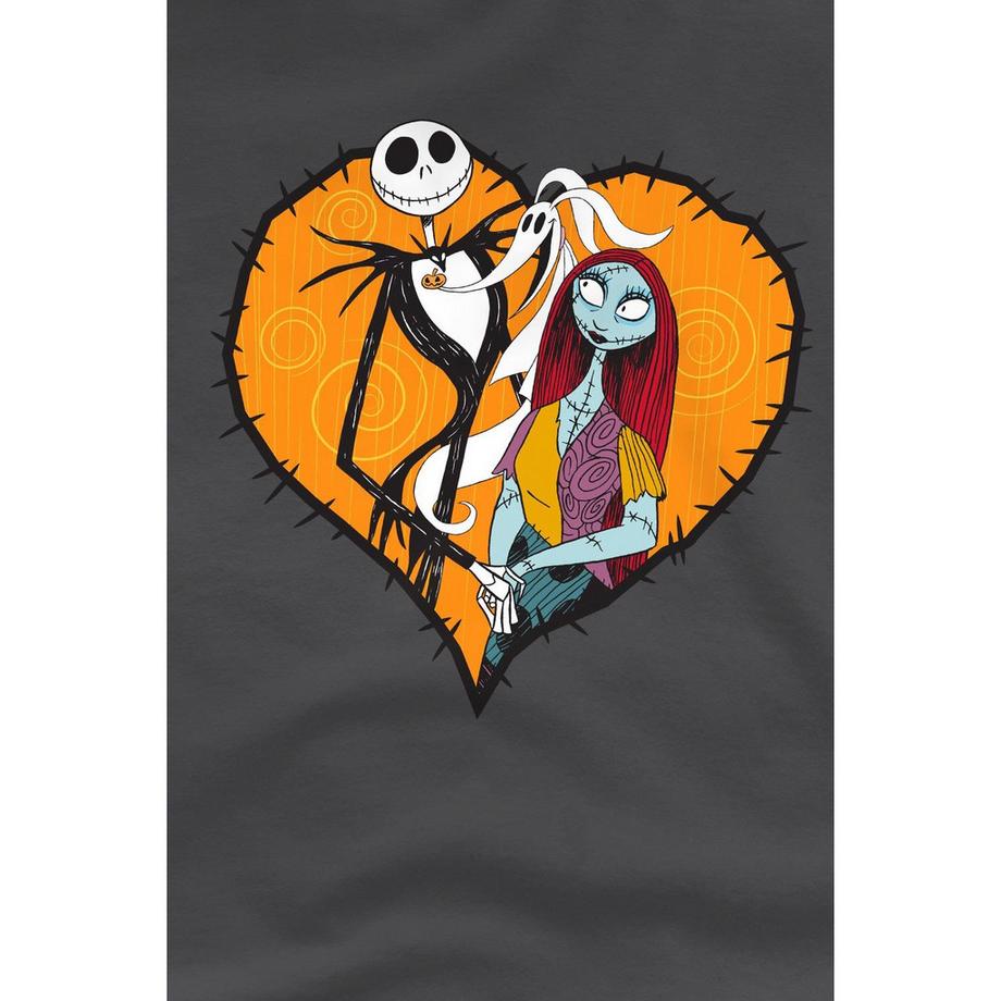 The Nightmare Before Christmas  Maglietta Jack Sally Cuore 