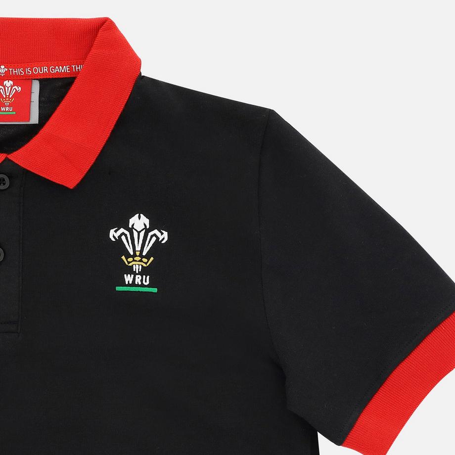 macron  polo-shirt kind pays de galles rugby xv merch ca lf 