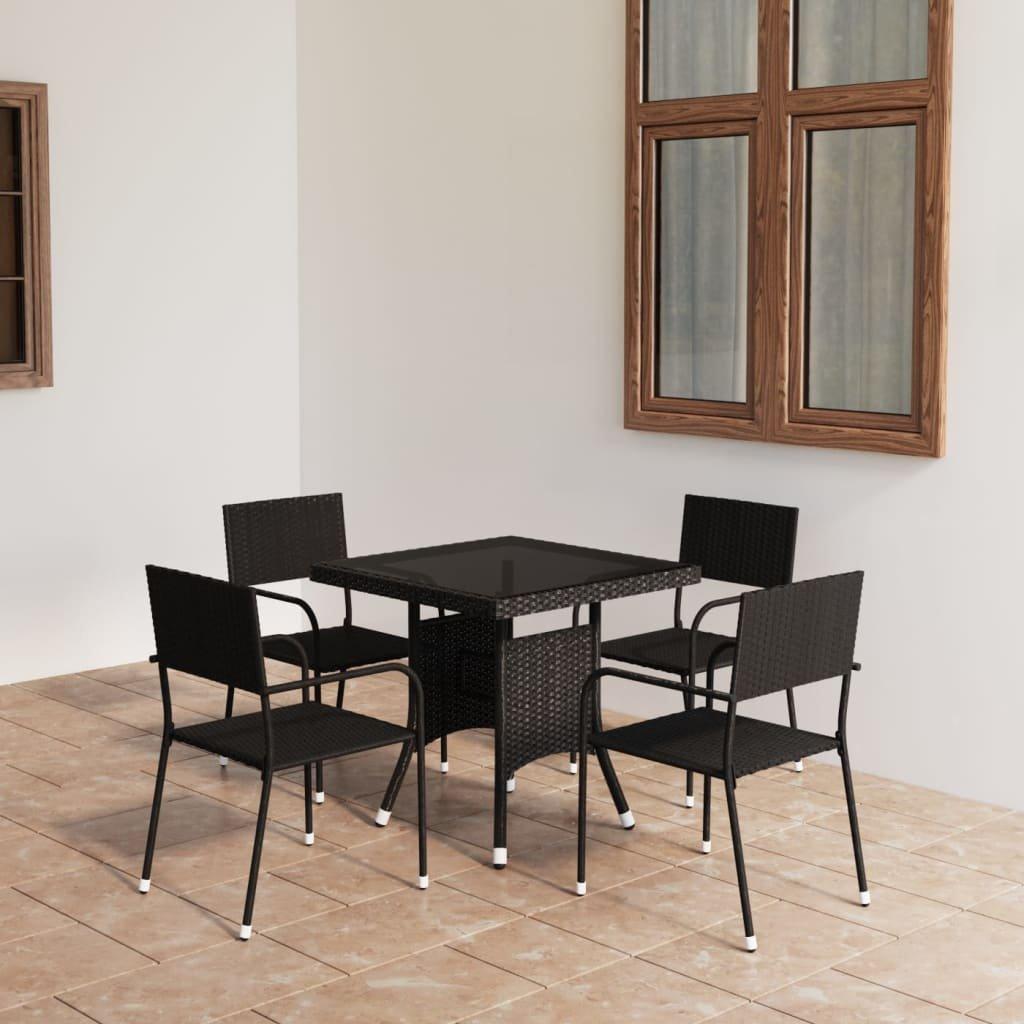 VidaXL set da pranzo da giardino Rattan  