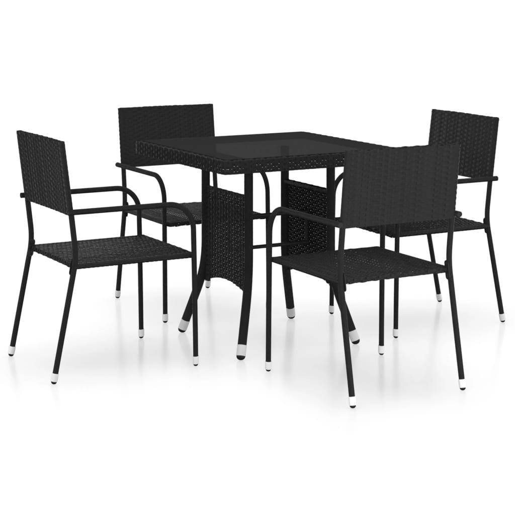 VidaXL set da pranzo da giardino Rattan  