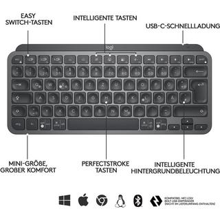 Logitech  Clavier lumineux sans fil mini Minimalist MX Keys - GRAPHITE - DEE - CENTRAL 