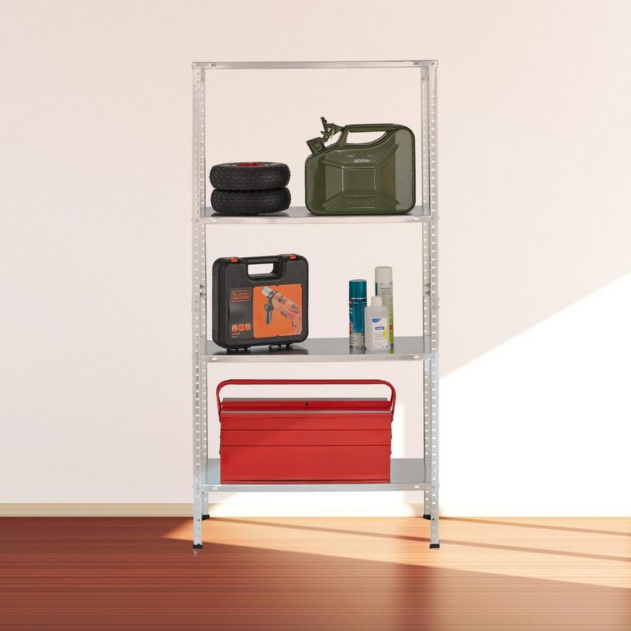 Northix Metall-Lagerregal mit 4 Regalen  