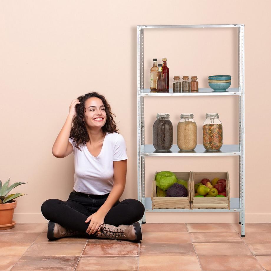 Northix Metall-Lagerregal mit 4 Regalen  