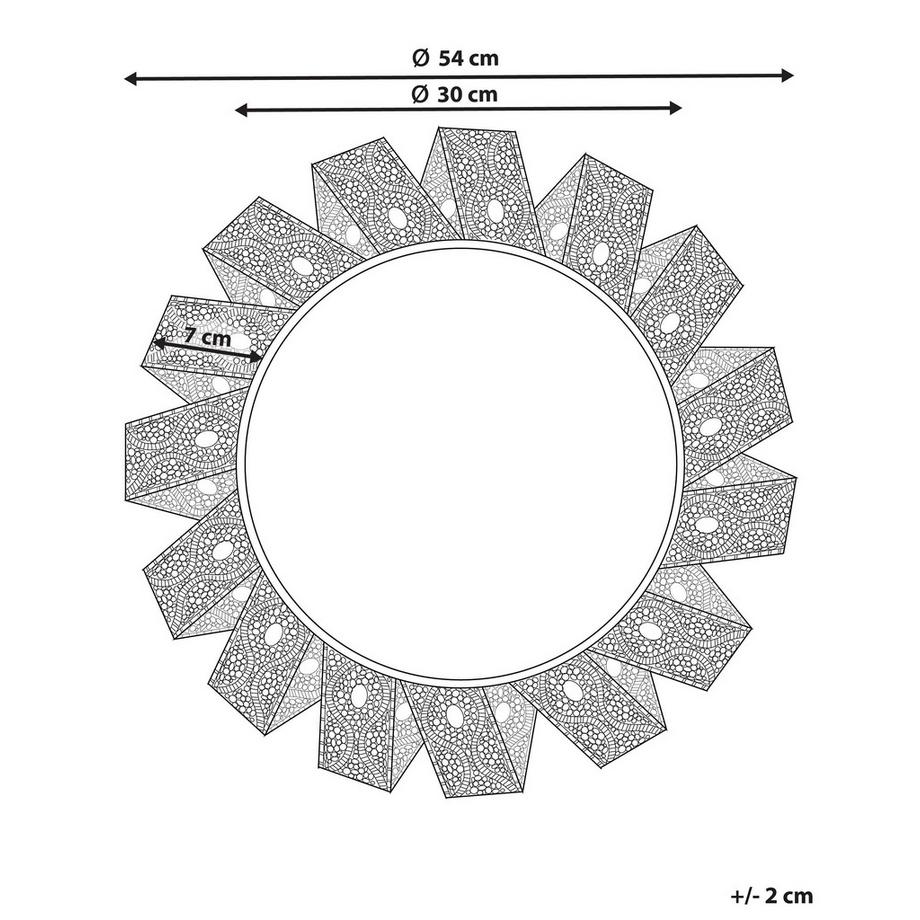 Beliani Specchio en Ferro Glamour MANGALORE  