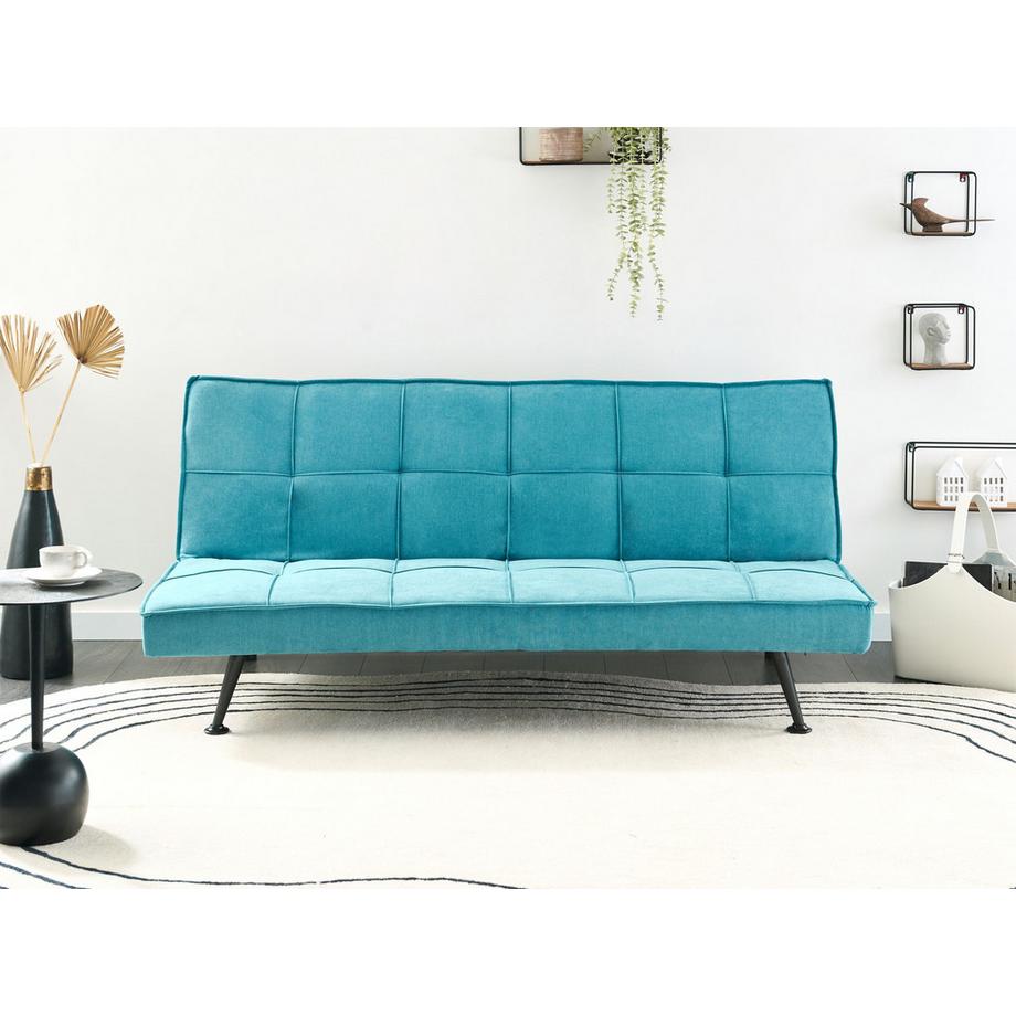 Beliani Canapé-lit en Tissu Moderne HASLE  