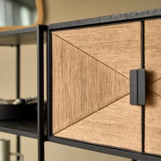 Tikamoon Libreria in mango massello e metallo Fidele  