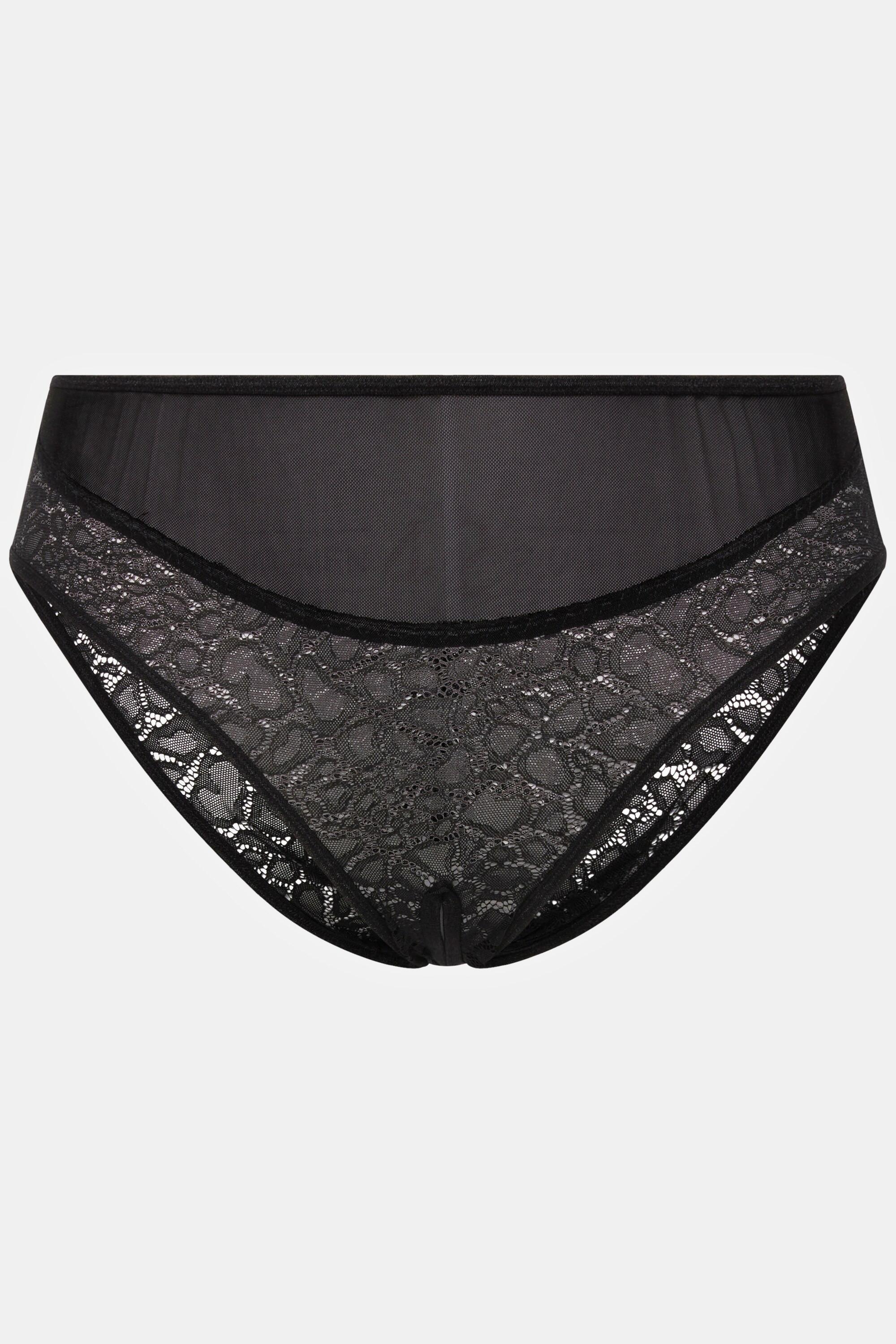 Ulla Popken Hipster Pizzo Leo Mesh Cavallo Aperto  