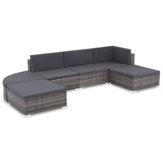 VidaXL set di divani Polirattan  