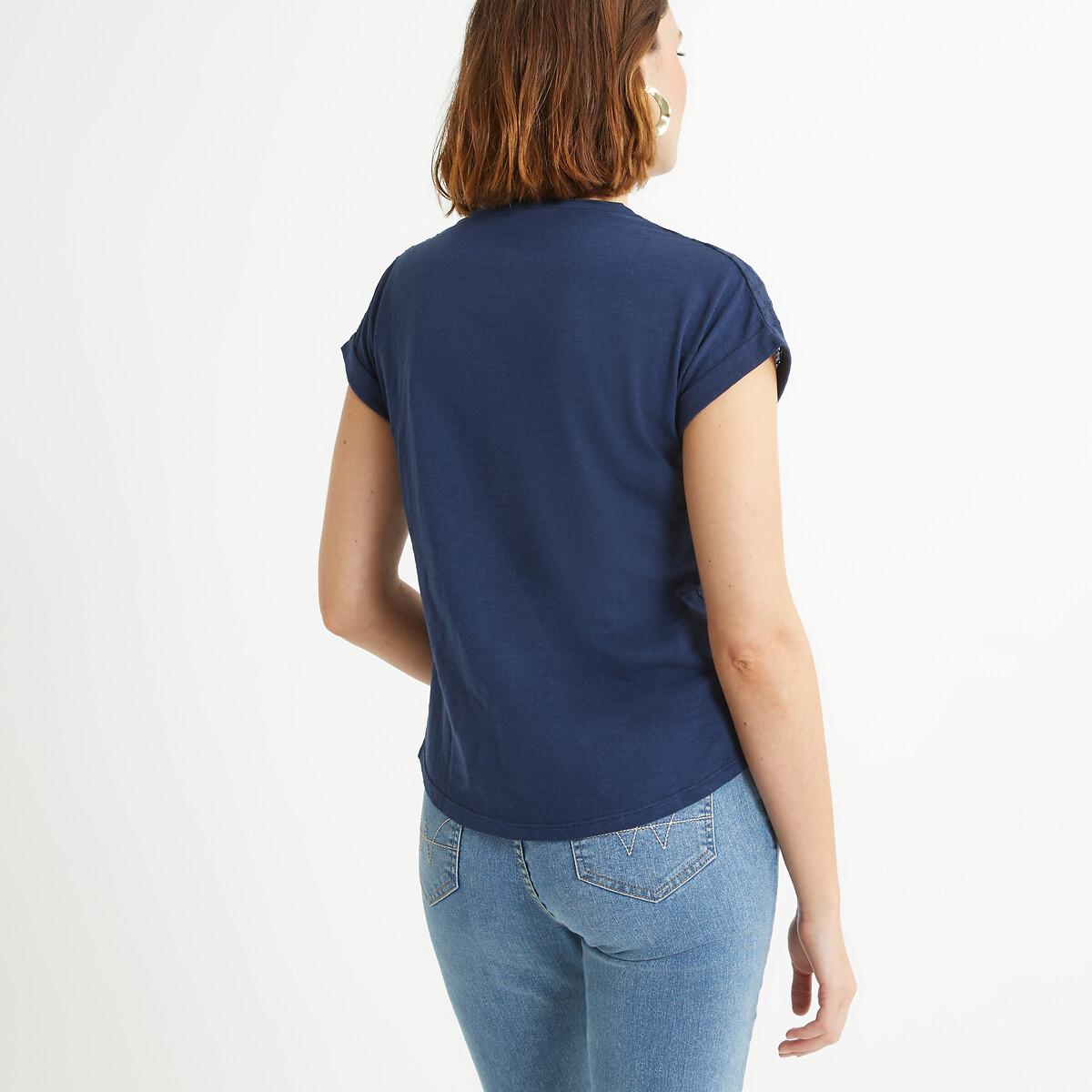 La Redoute Collections  T-Shirt mit Henley-Ausschnitt 