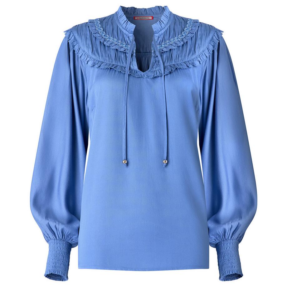 Joe Browns Blouse Romantique à Col Noué à Volants et Manches Ballon  