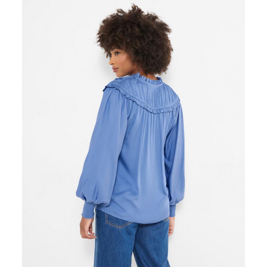 Joe Browns Blouse Romantique à Col Noué à Volants et Manches Ballon  