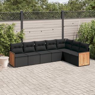 VidaXL set divano da giardino Polirattan  