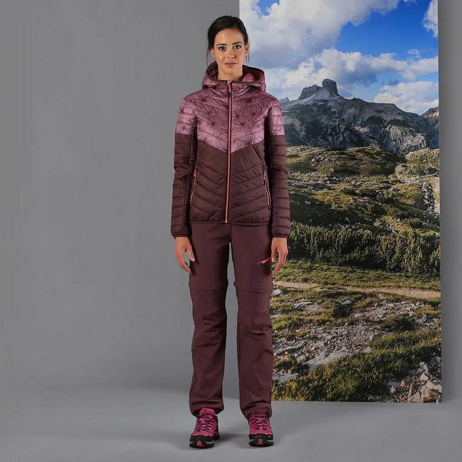 CMP Daunenjacke Kapuze Blumenmuster  