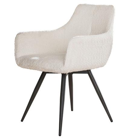 mutoni Chaise pivotante Mito Boucle blanc  