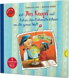 Jim Knopf: Mit Jim Knopf und Lukas dem Lokomotivführer um die ganze Welt Ende, Michael; Lyne, Charlotte; Weber, Mathias (Illustrationen); Tripp, F. J. (Illustrationen) Couverture rigide 