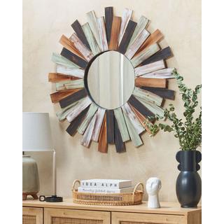 Beliani Miroir en Bois de sapin Rustique TAMPICO  