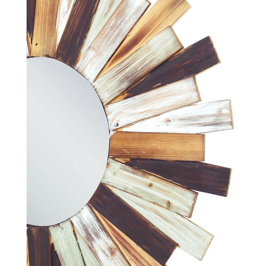 Beliani Specchio en Legno di abete Rustico TAMPICO  