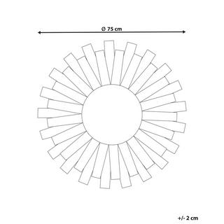 Beliani Wandspiegel aus Tannenholz Rustikal TAMPICO  