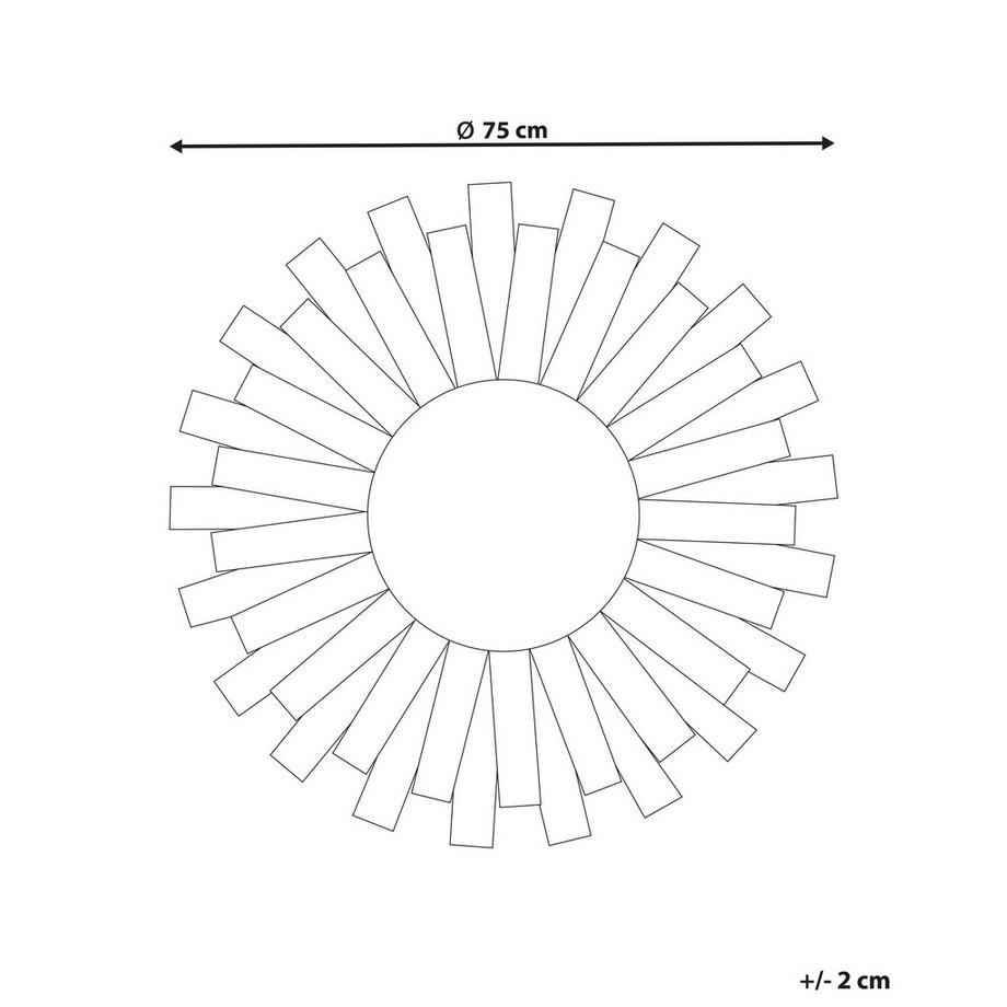 Beliani Specchio en Legno di abete Rustico TAMPICO  