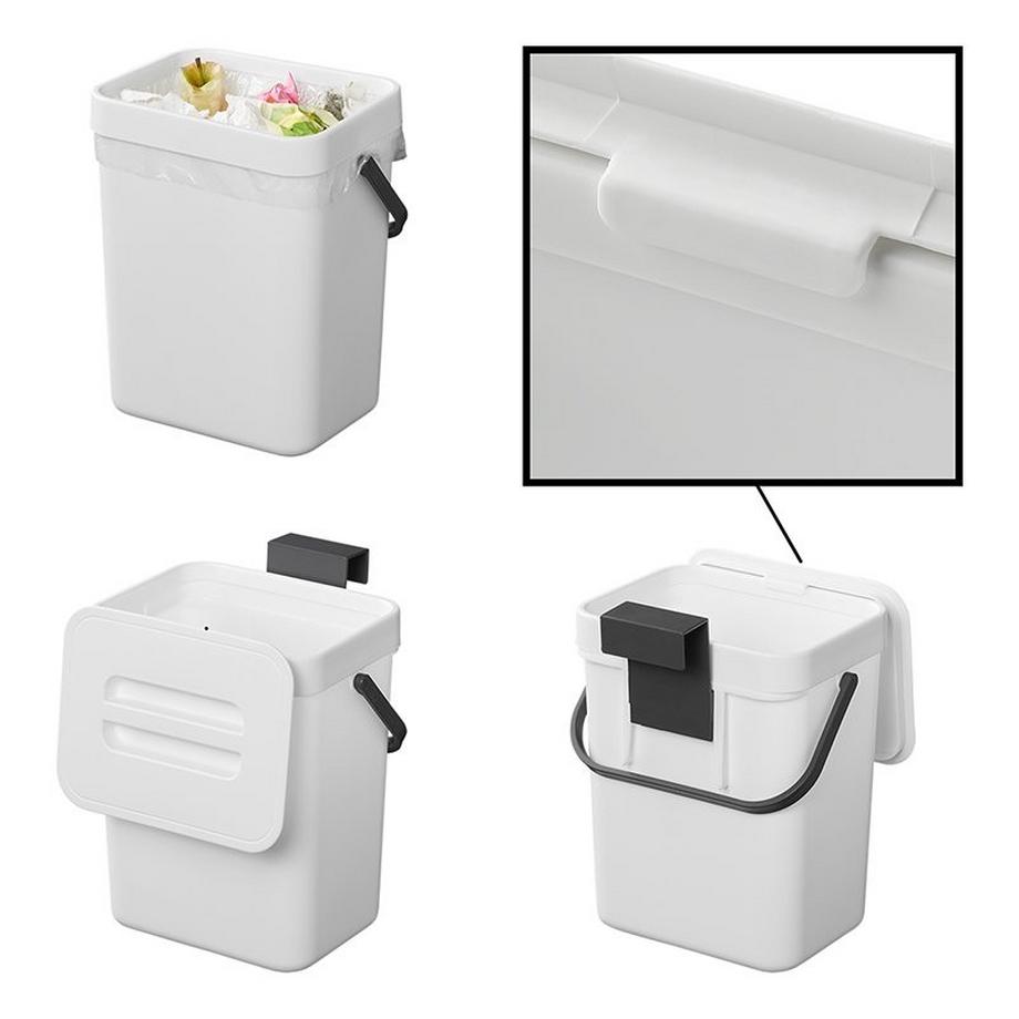 Pricenet Poubelle avec couvercle 3L pour caravane/camping-car  