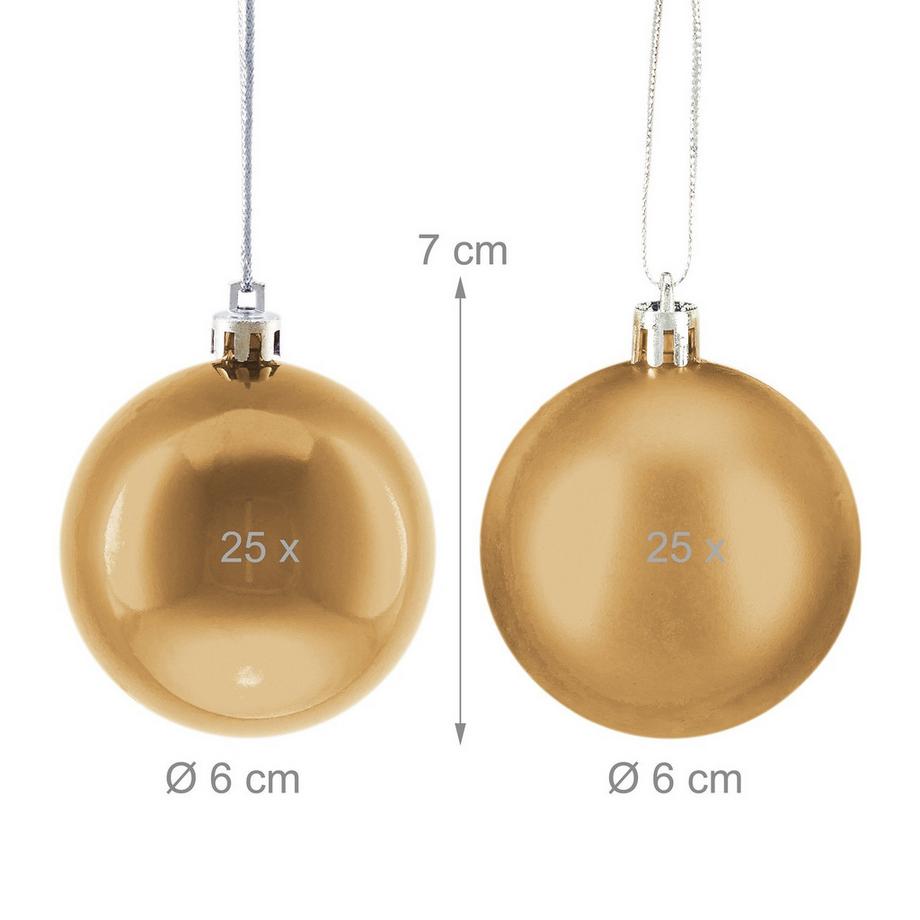 Northix Set di palline per albero di Natale, confezione da 50  