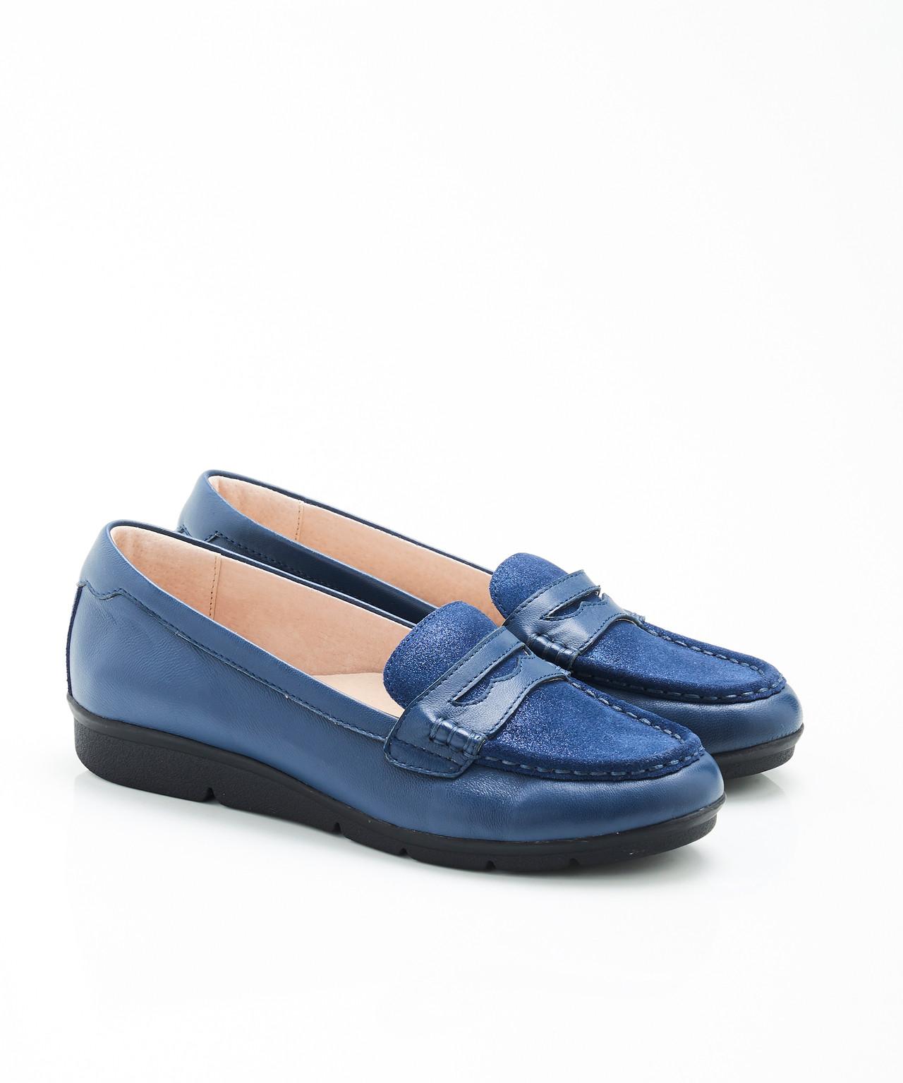 Damart  Mocassins Amortyl dessus cuir chèvre talon 3 cm. 