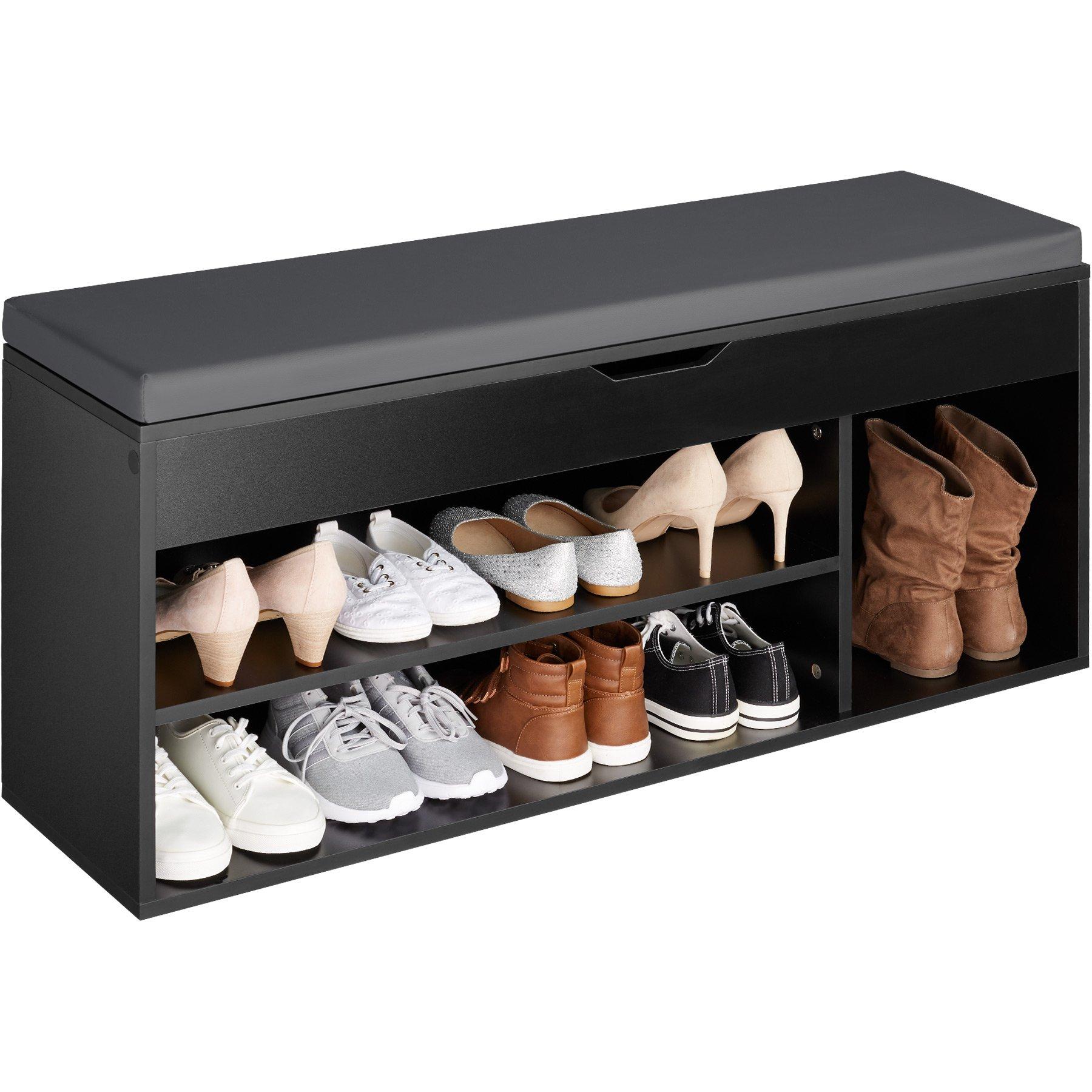 Tectake Scarpiera Natalya con cuscino 104 x 30 x 49 cm  