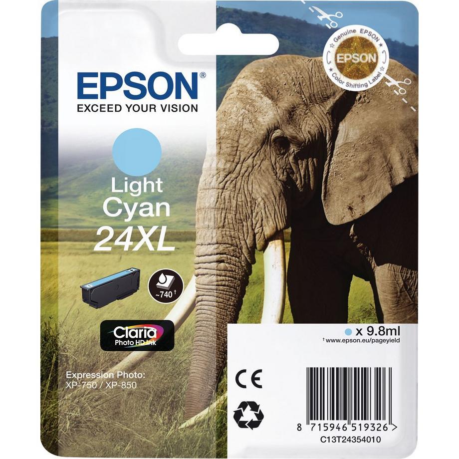 EPSON  Elephant Cartouche "Eléphant" - Encre Claria Photo HD Cc (XL) 