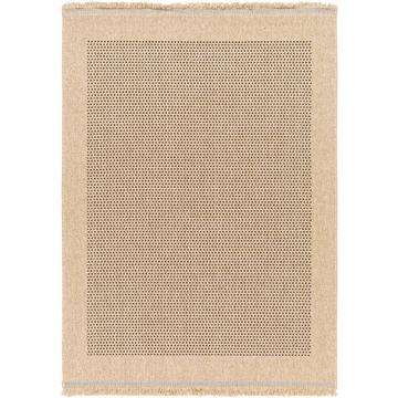 Tapis d'Extérieur/Intérieur Aspect Jute Beige/Noir