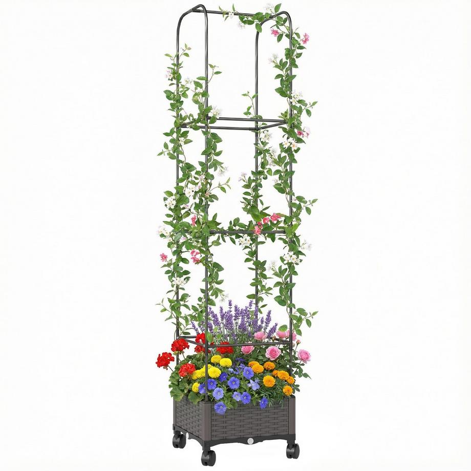 Hochbeet mit Spalier