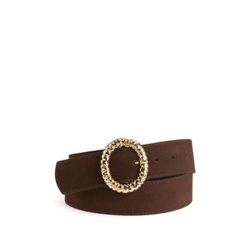 Ceinture en cuir boucle torsadée