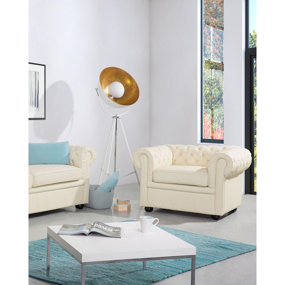 Beliani Fauteuil en Cuir  CHESTERFIELD  