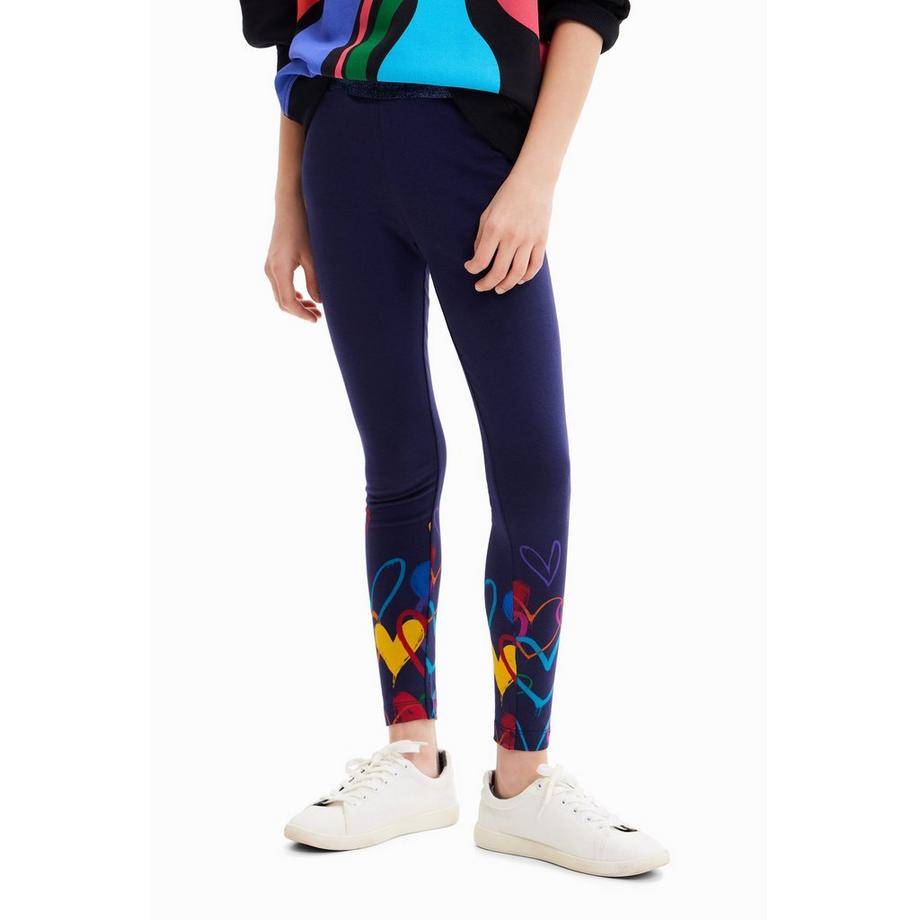 Desigual  Lange Leggings mit Herzchen, Mädchen 