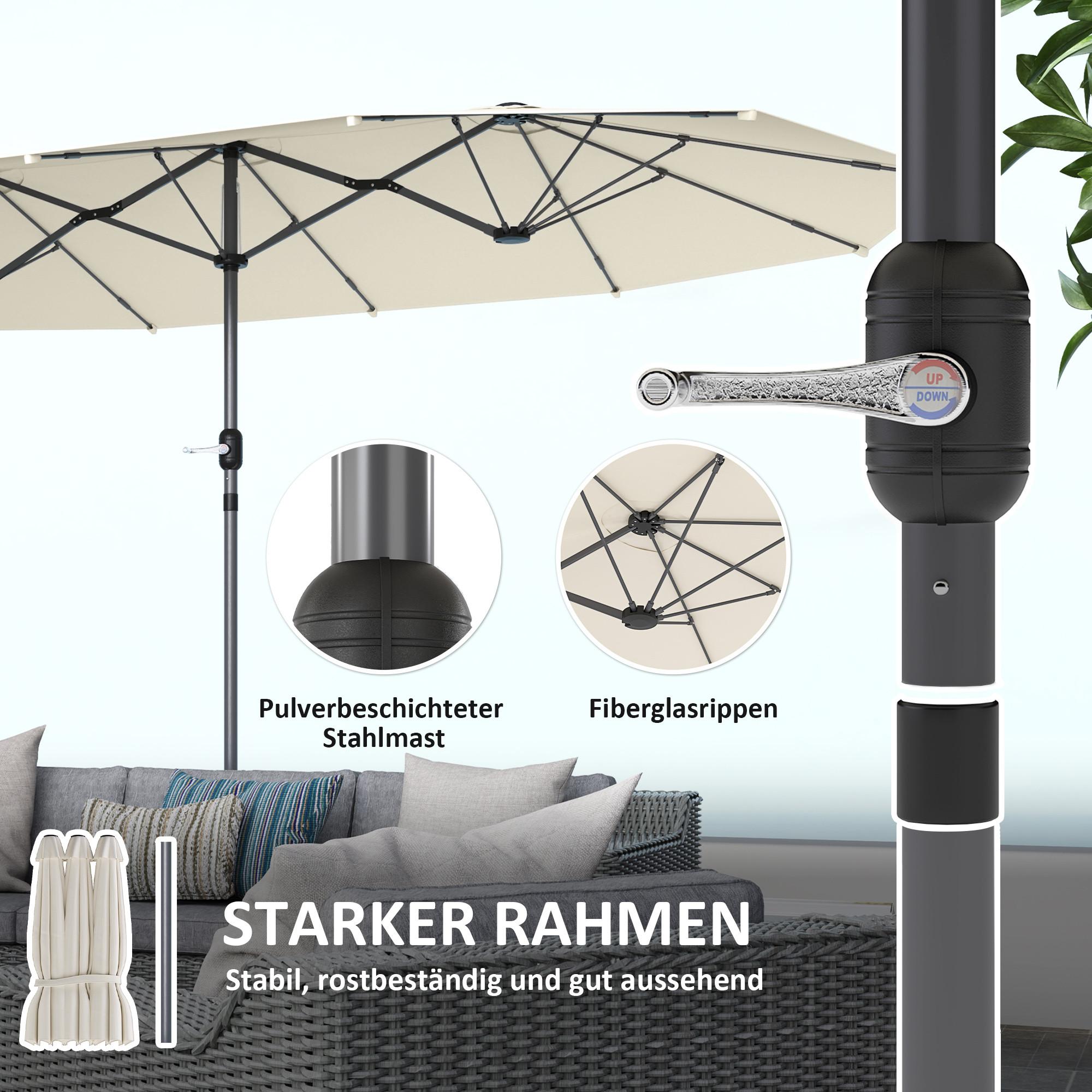 Outsunny Doppelsonnenschirm  