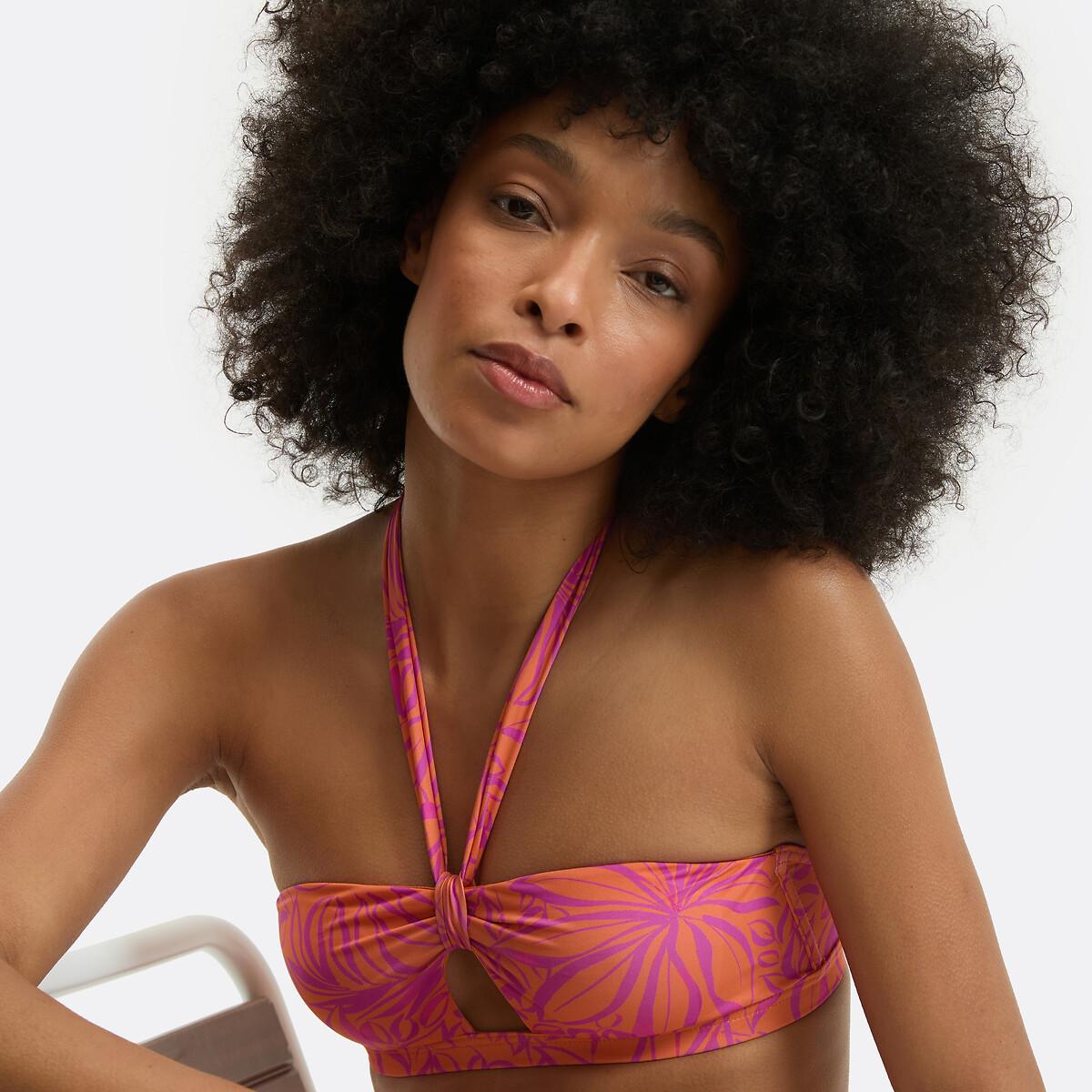 La Redoute Collections Bedrucktes Bandeau Bikini-Oberteil  