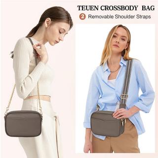 Only-bags.store Kleine Umhängetasche Leder mit 2 abnehmbaren Riemen  