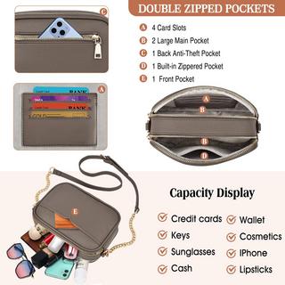 Only-bags.store Kleine Umhängetasche Leder mit 2 abnehmbaren Riemen  