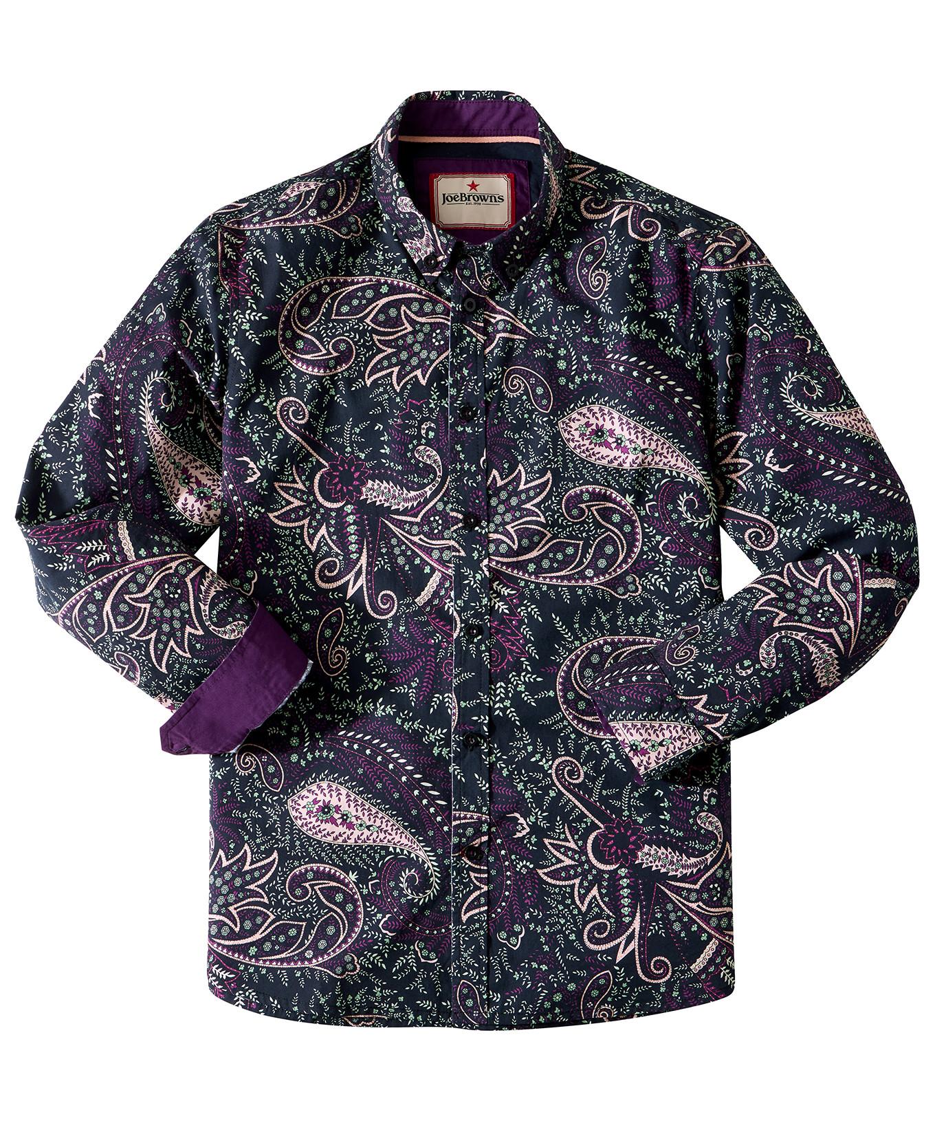 Joe Browns Langarm Paisley Muster Hemd  