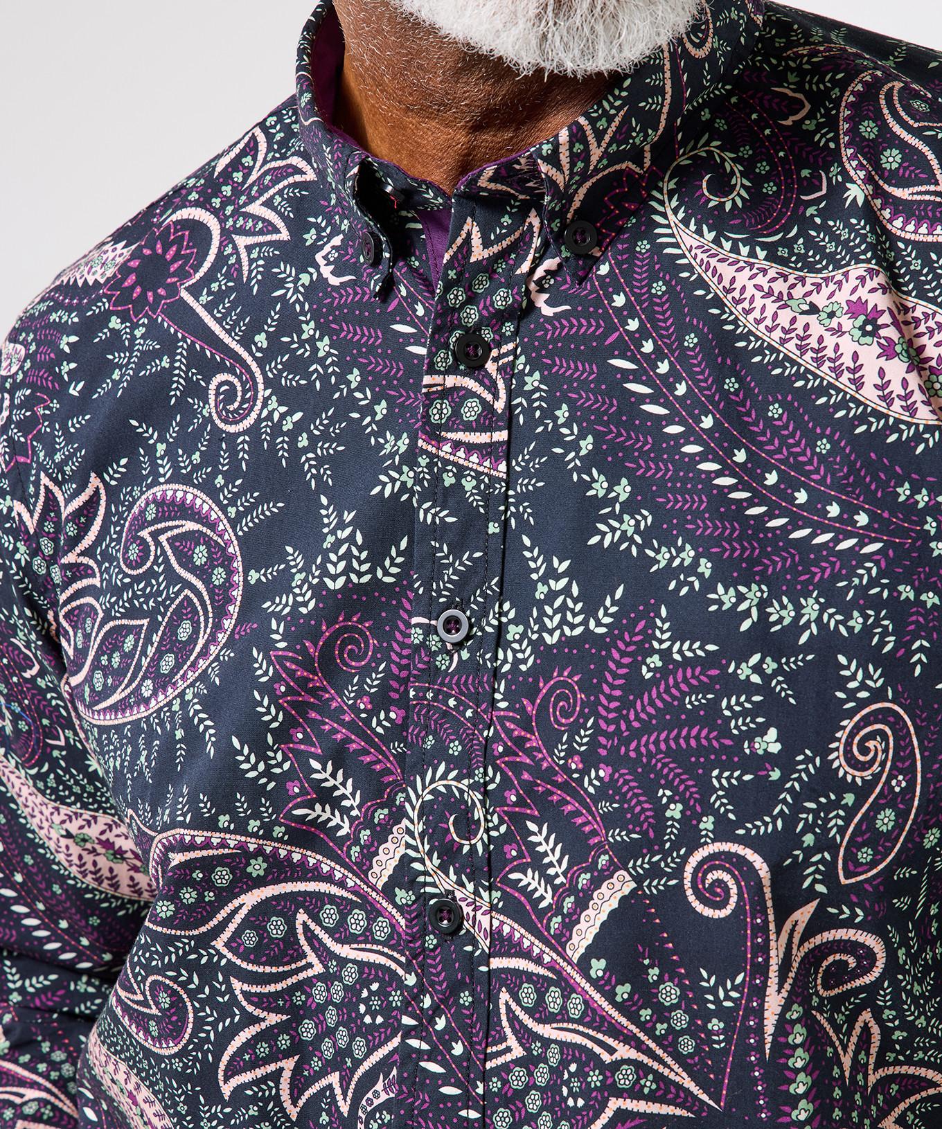 Joe Browns Langarm Paisley Muster Hemd  