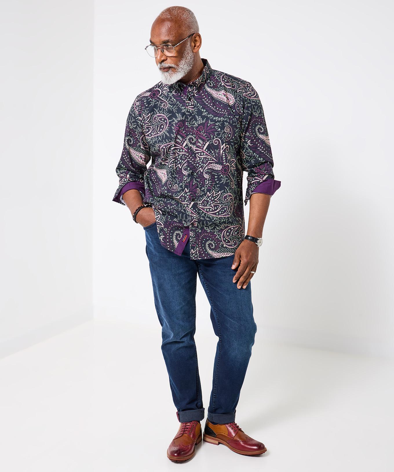 Joe Browns Langarm Paisley Muster Hemd  