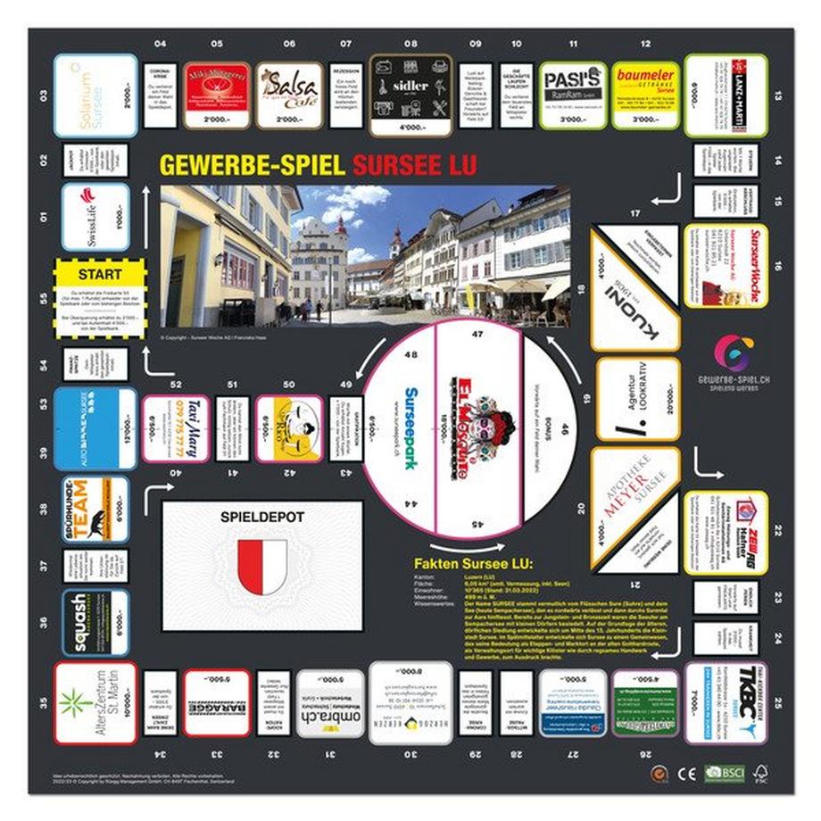 GEWERBE-SPIEL  Brettspiel SURSEE LU (Deutsch) 
