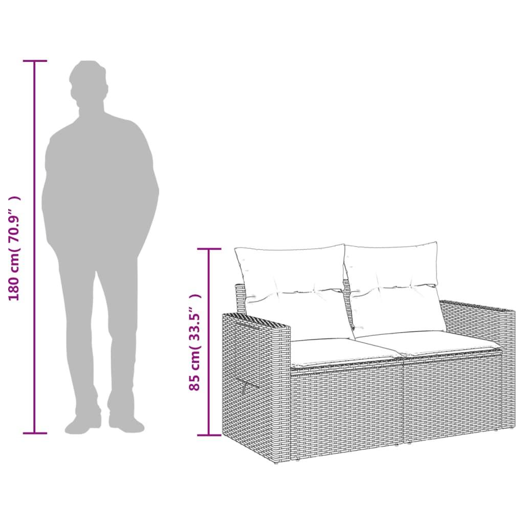 VidaXL Canapé de jardin rotin synthétique  