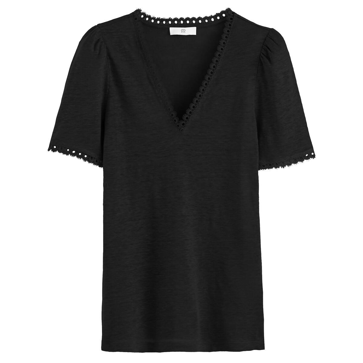 La Redoute Collections  T-shirt col V en lin 