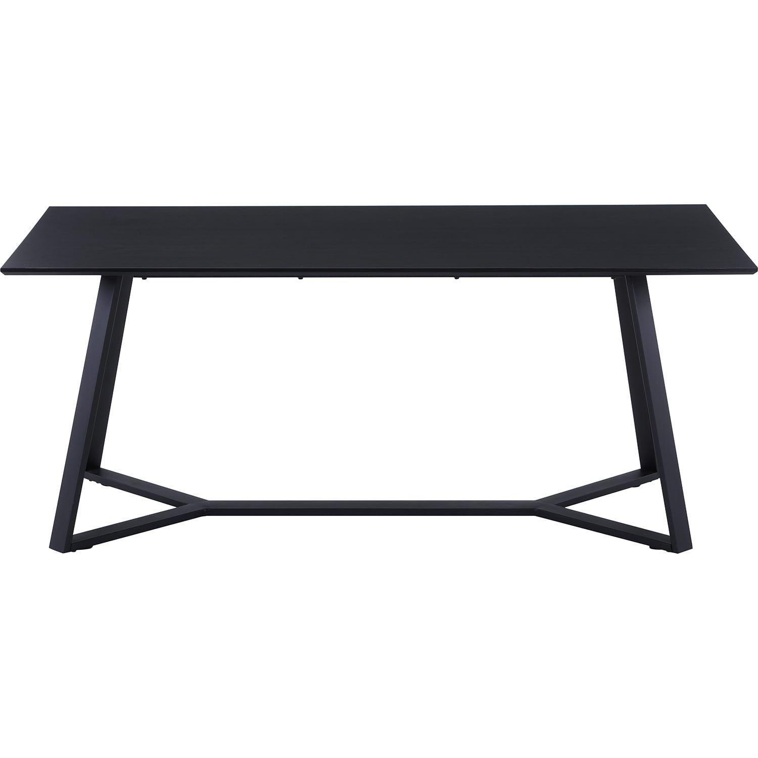 mutoni Table de salle à manger Trestric métal gris foncé 180x90  