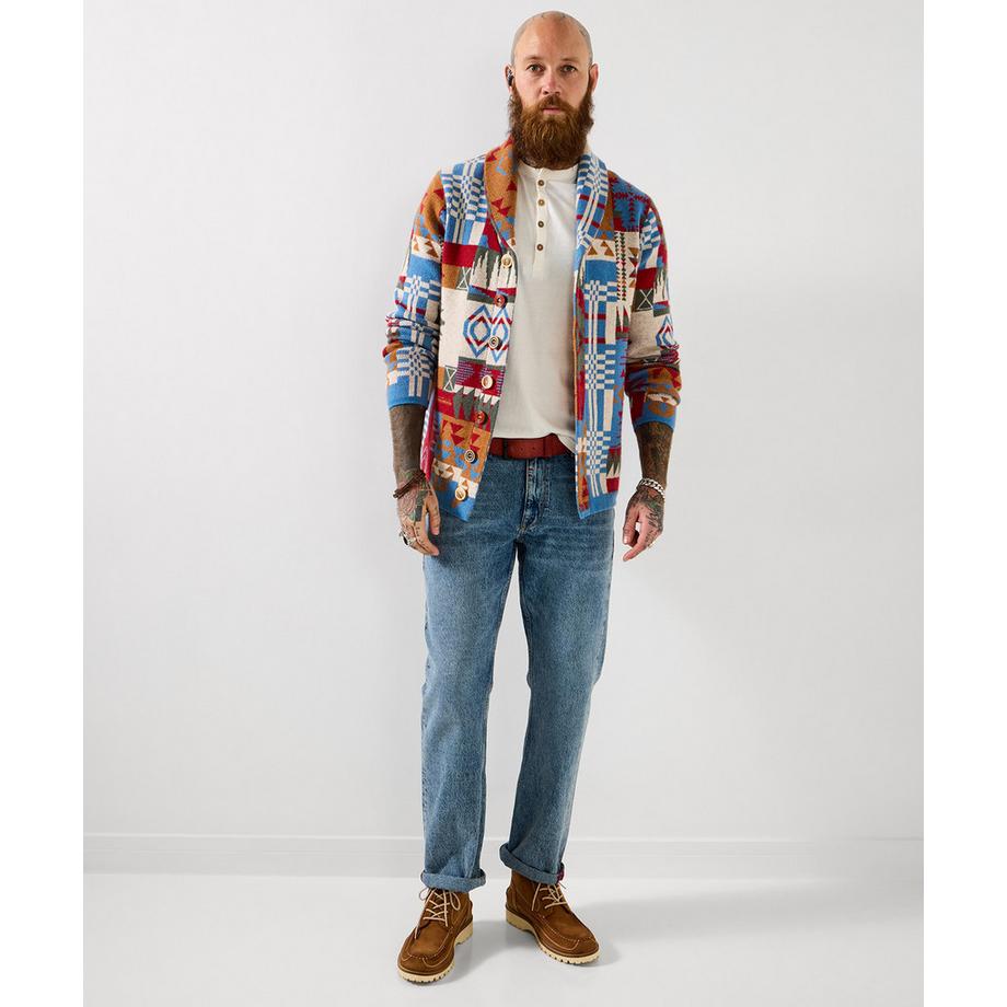 Joe Browns Cardigan Patchwork Collo Sciarpa Motivo Azteco  